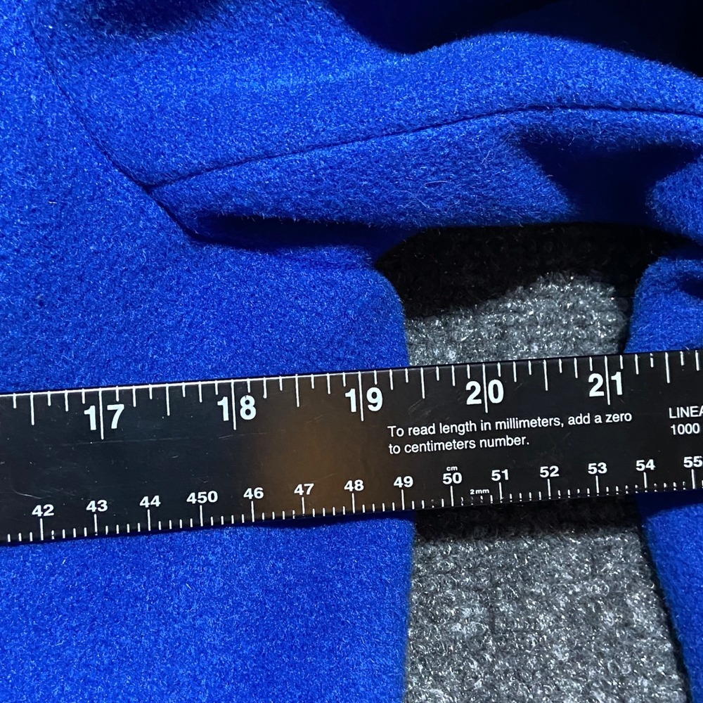 St Johns Bay Women's‎ Medium Cobalt Blue Wool Cashmere Blend Pea Coat Jacket - Picture 10 of 12